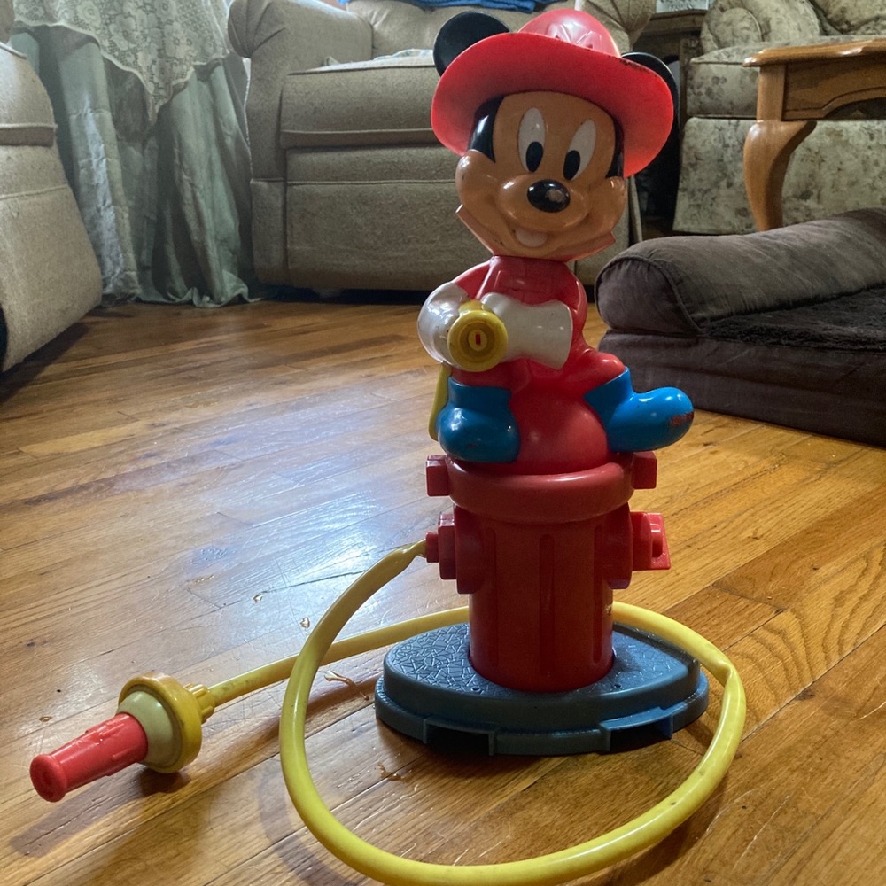 Vintage Disney Fireman Mickey Mouse Sprinkler Kids